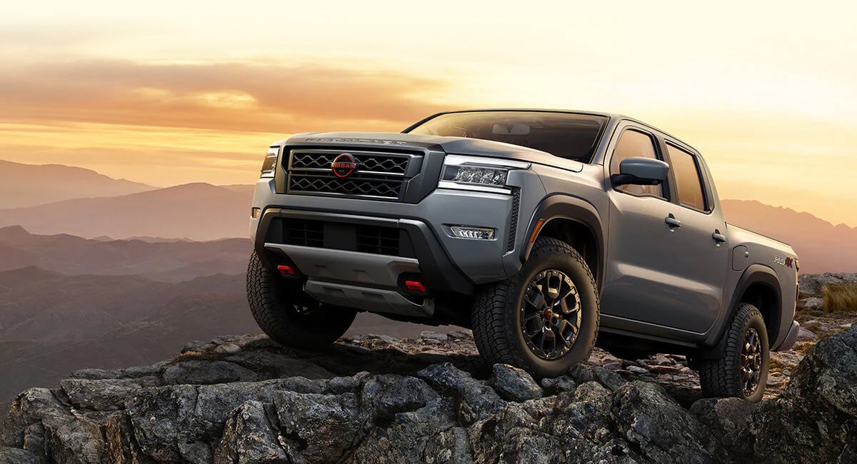 2021 Nissan Frontier on a hill